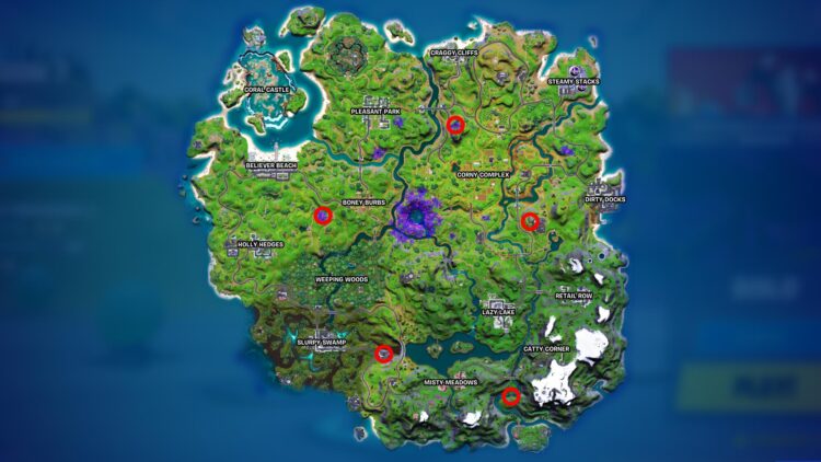 Fortnite Alien Artifacts Ubicaciones Semana 8 Mapa Kymera Skin