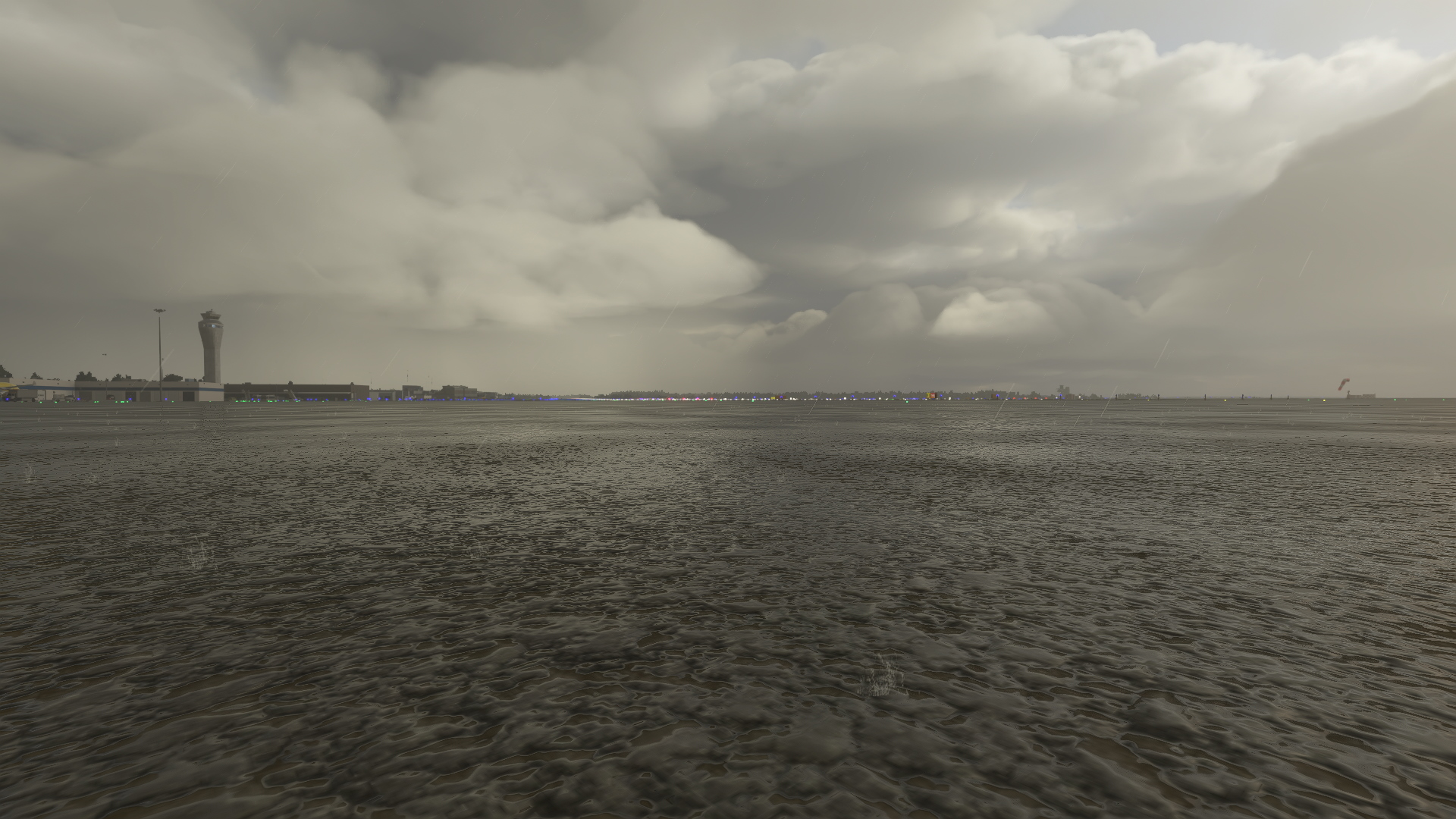 Microsoft Flight Simulator Rex Global Airport Textures Revisión de lluvia predeterminada de Asobo