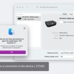 error de permiso del escáner mac