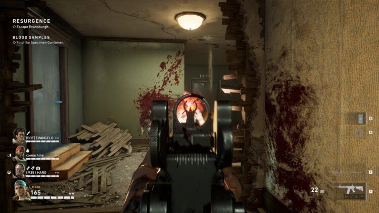 Atrás 4 Blood Impressions gameplay zombies niveles personajes
