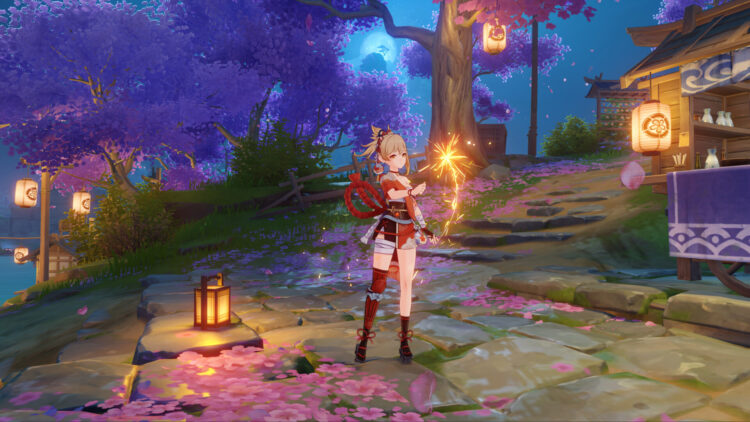 Genshin Impact Guía de Yoimiya Mejores armas Artefactos Talentos Construir pulso atronador Hamayumi Rust Shimenawa's Reminisce 1