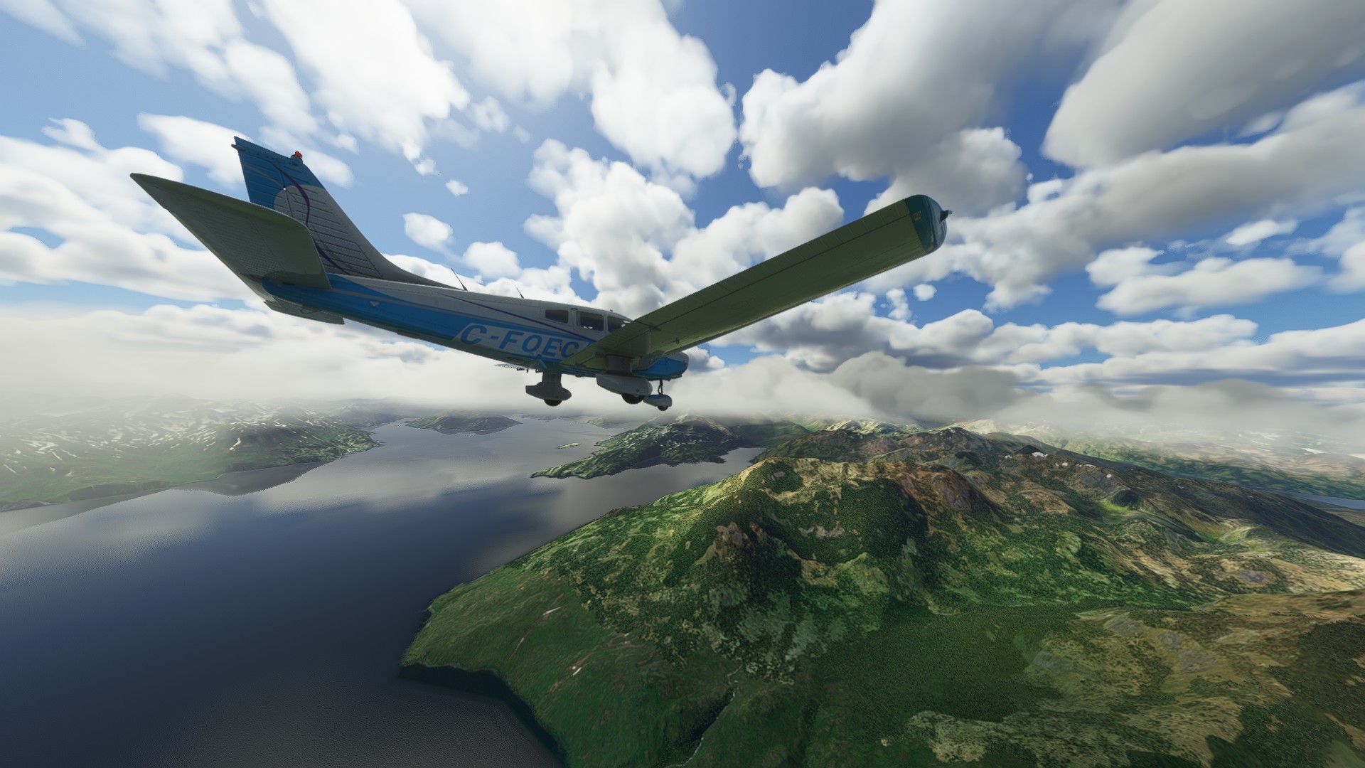Microsoft Flight Simulator Just Flight Piper Warrior II Montañas de Alaska 2