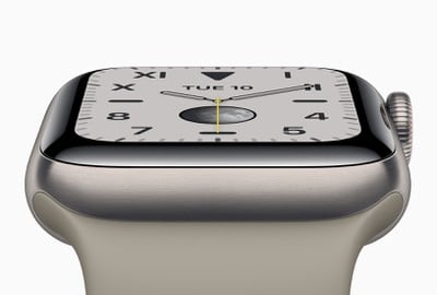 Apple watch series 5 nuevo material de caja de titanio 091019