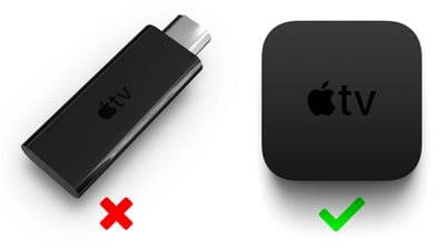 Función Apple TV Stick vs Box