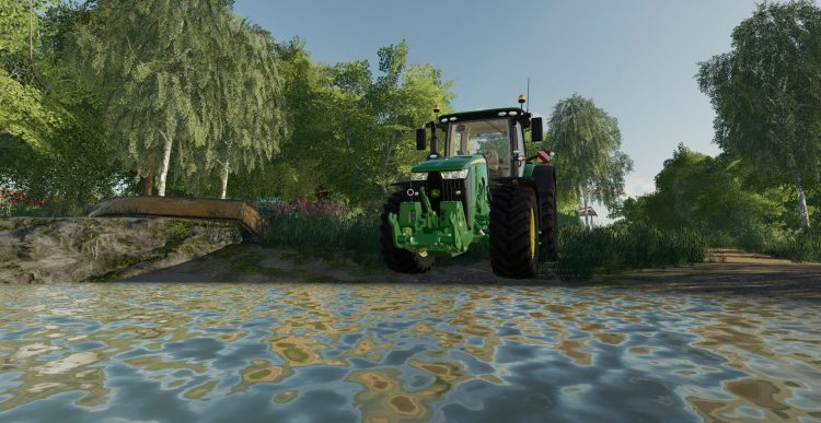 Farming Simulator 19 piezas John Deere junto al lago