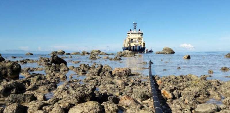 Los cables de Internet submarinos conectan las islas del Pacífico con el mundo.  Pero la tensión geopolítica está tirando de los cables