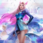 Shirogane-sama en un deslumbrante cosplay de Ahri K / DA de League of Legends