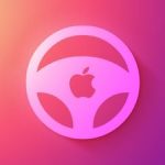 Tríada de funciones de icono de rueda de coche de Apple