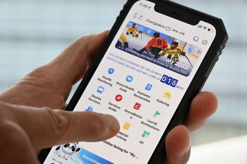 Las personas que participan en los Juegos deben descargar una aplicación de seguimiento de la salud llamada MY2022
