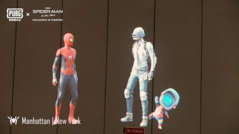 PUBG Mobile celebra la colaboración de Spider-Man: No Way Home con un espectáculo de luces de proyección en Nueva York