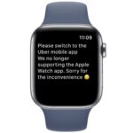La aplicación Apple Watch de Uber ya no funciona