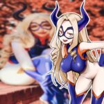 Amanda se vuelve gigante cuando usa su cosplay de Mt. Lady, My Hero Academia