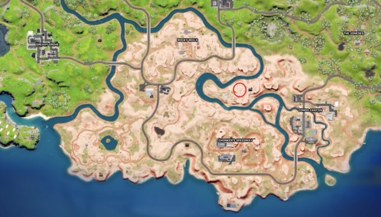 Ubicación de la roca imposible de Fortnite