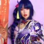 Fenix ​​Fatalist y Anastasia Cold lucen un Cosplay dúo de Miko y Ei Shogun de Genshin Impact