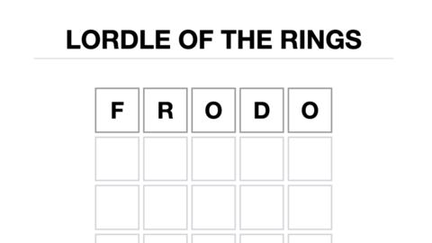 Wordle se encuentra con El señor de los anillos en El señor de los anillos inspirado en Tolkien