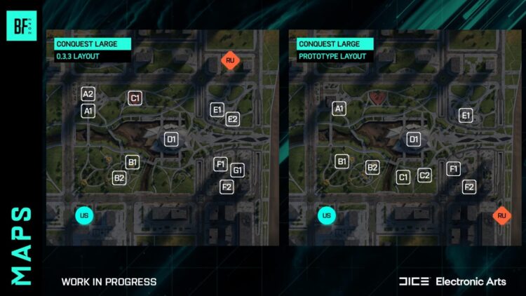 Rediseño del mapa de caleidoscopio de Battlefield 2042