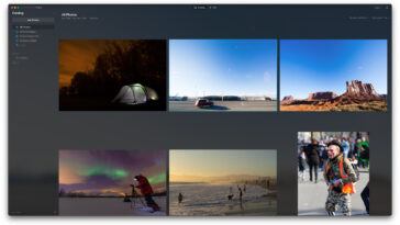 Un catálogo de imágenes en el software de edición de fotos Luminar Neo
