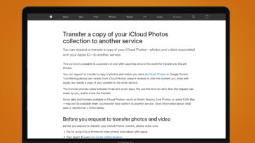 Una pantalla de computadora portátil que muestra una página de ayuda de iCloud