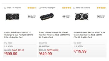 Microcenter 6700 Xt AMD Precios Tarjetas Gráficas