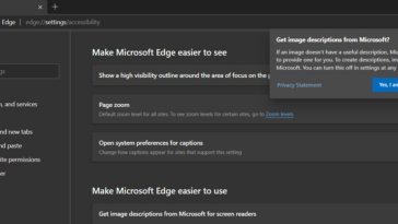 Microsoft Edge ahora genera automáticamente etiquetas de imagen para lectores de pantalla