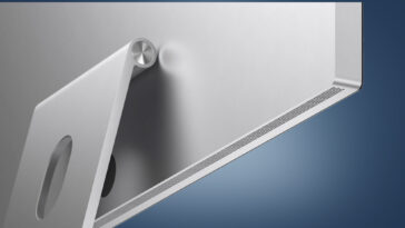 El panel posterior del monitor Apple Studio Display