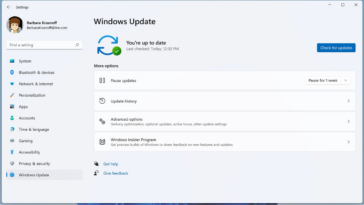 Abra Windows Update para ver si está actualizado.
