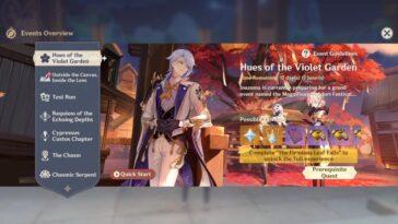 Genshin Impact Magnífico Festival Irodori Hues Of The Violet Garden Guide Free Xingqiu 1a