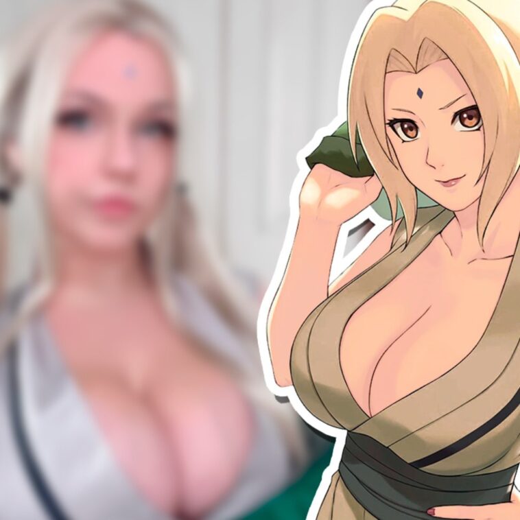 Maddie y su encantadora versión de Tsunade de Naruto: Shippuden