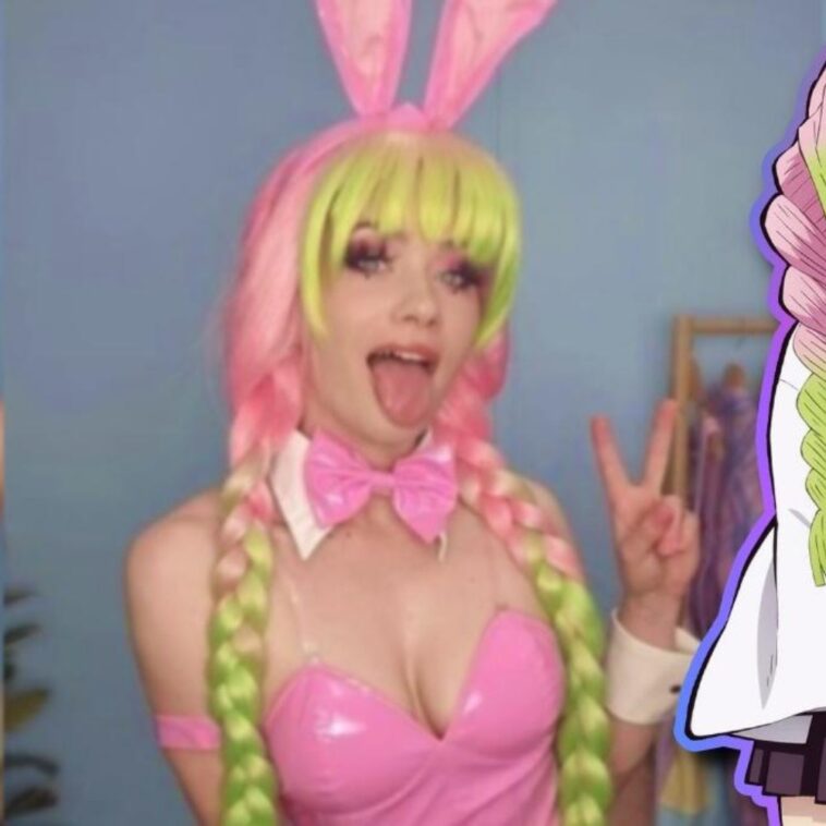 KNY: modelo australiana luce encantador cosplay de Mitsuri Kanroji
