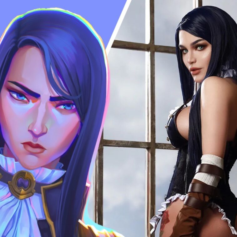 Kalinka Fox nos enamora con su propia versión en cosplay de Caitlyn de Arcane en Boudoir