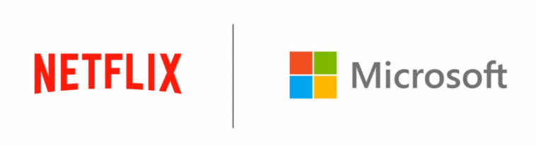 Logotipos de Netflix y Microsoft