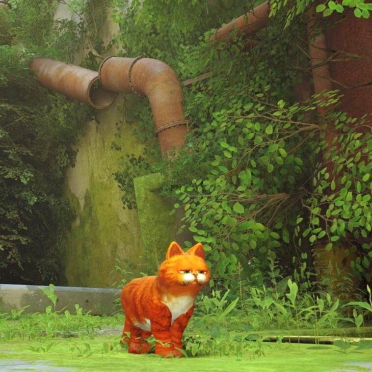 Sí, alguien ya agregó un Garfield al exitoso Stray en PC