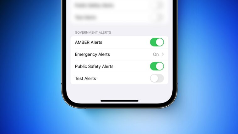 Apple agrega la palanca de 'Alertas de prueba' al iPhone en caso de que realmente desee recibir alertas de emergencia de prueba