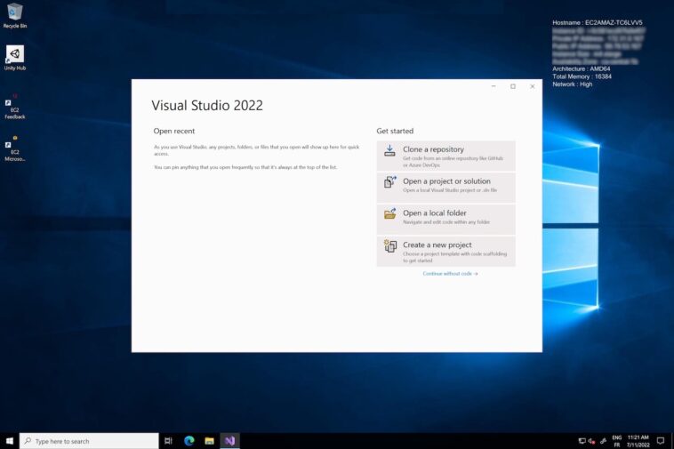 Nuevo: ejecute el software Visual Studio en Amazon EC2 con el modelo de licencia basado en el usuario | Servicios web de Amazon