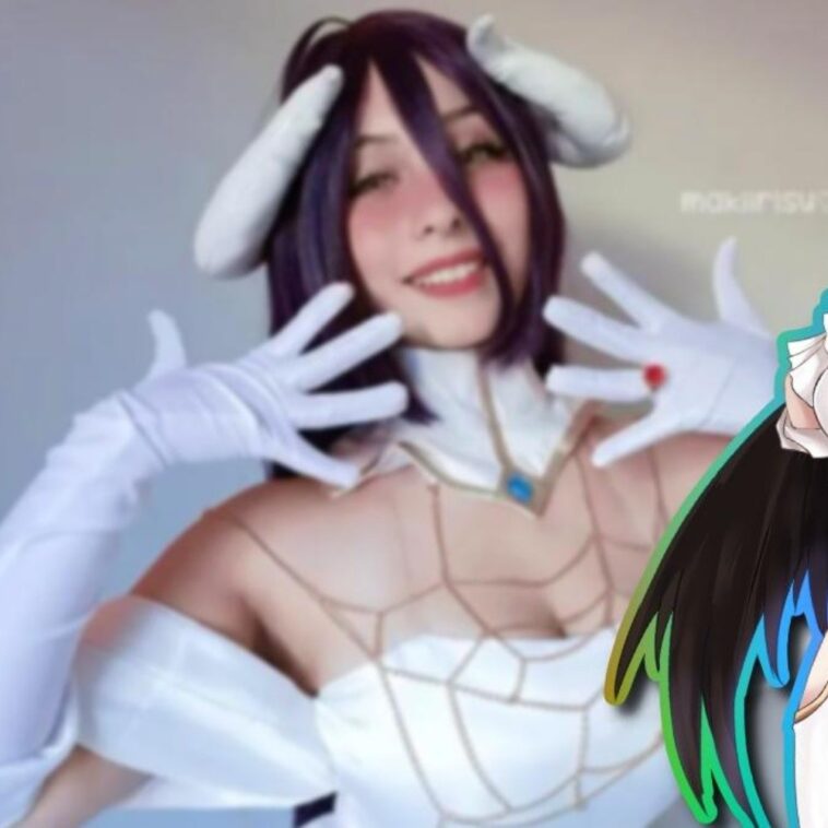 Ale Makiirisu nos conquista con cosplay de Albedo de Overlord