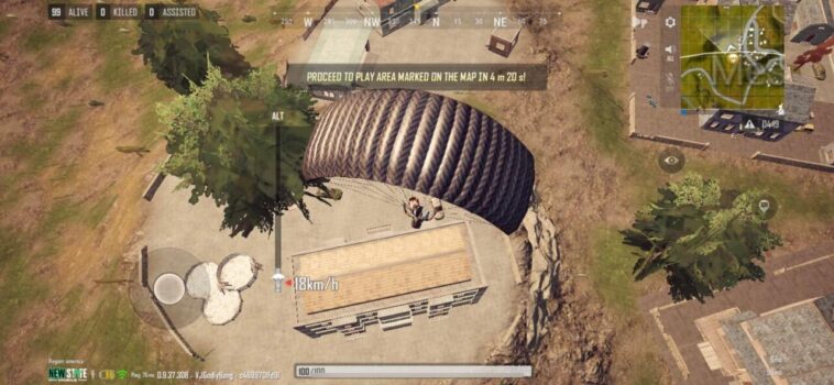 Tenga cuidado de no desviarse del curso mientras se lanza en paracaídas.