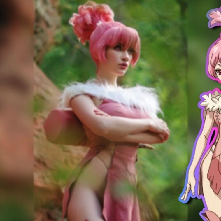 Natalia y su alucinante cosplay de Homura Momiji de Dr. Stone