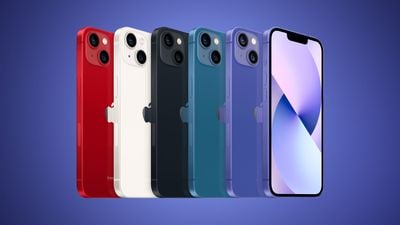 Características de la alineación del iPhone 14 Púrpura