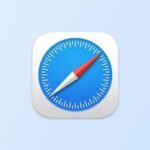 icono de safari bandera azul