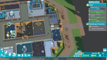 Revisión del campus de dos puntos Escenario de la Universidad de Mitton