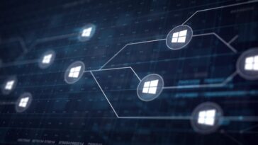 Conexión de la línea de iconos de Windows de la placa de circuito