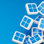 Guilherand-Granges, Francia - 10 de febrero de 2022. Cubos con el logotipo de Microsoft Windows 11.  Versión principal del sistema operativo Windows NT desarrollado por Microsoft.