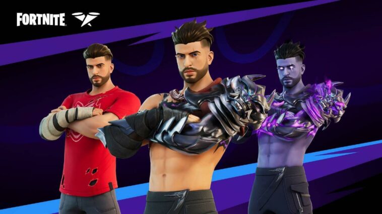 La piel Fortnite de SypherPK cambia a medida que cuentas eliminaciones.