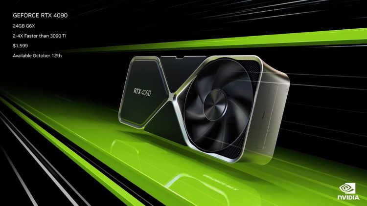 Imagen de especificaciones de anuncio de Nvidia Rtx 4090