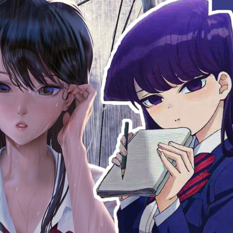 Un fan art de Komi-san no puede comunicarse con nosotros muestra a Shouko Komi en un día lluvioso