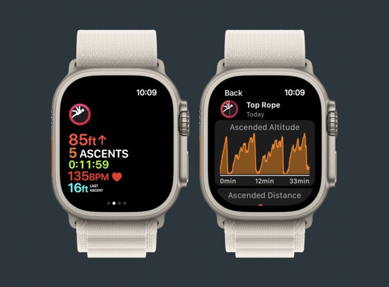 La popular aplicación de escalada Redpoint se actualizó con el soporte de Apple Watch Ultra