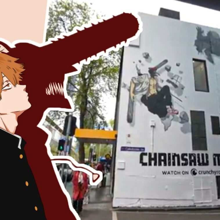 Chainsaw Man sorprende a todos con un asombroso mural de Denji y su próximo enemigo