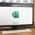 Microsoft Office Excel en la pantalla de la computadora.  enero 2022