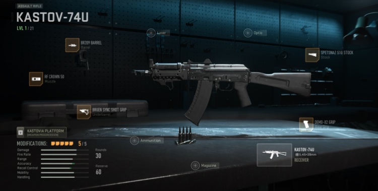 Modern Warfare 2 Clase Kastov-74u