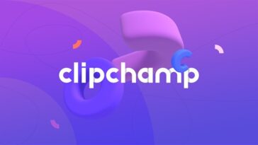 El logotipo de Clipchamp.